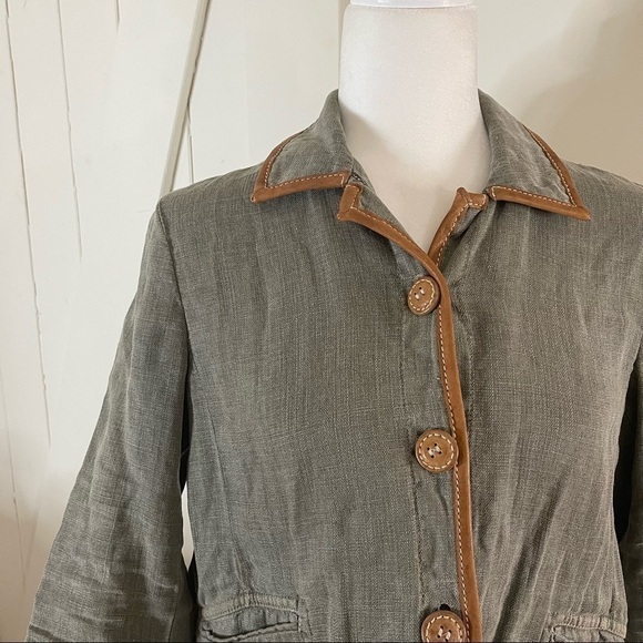 MIN Miu green button down jacket size 40 - Picture 2 of 6